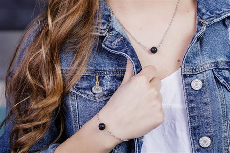 Lava Stone Necklace And Bracelet Set Barefut Essential Oils