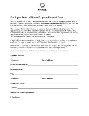 Employee Referral Forms Complete With Ease Airslate Signnow