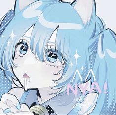 Anime Girl Drawings Fuchs Illustration Blue Anime