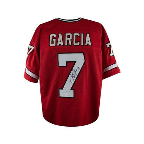 Jeff Garcia Autographed Calgary Stampeders Custom Red Football Jersey