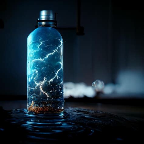 Premium Ai Image There Is A Glass Jar With A Liquid Inside Of It Generative Ai