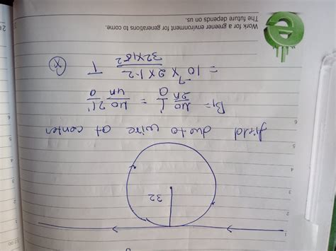 A Long Straight Wire Is Bent Into A Loop As Shown In Figure Find The