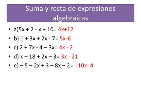 Operaciones De Expresiones Algebraicas Assessment