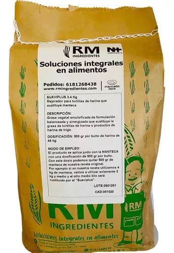 Suaviplus Mejorador Tortillas De Harina Y Panificacion 3 4kg