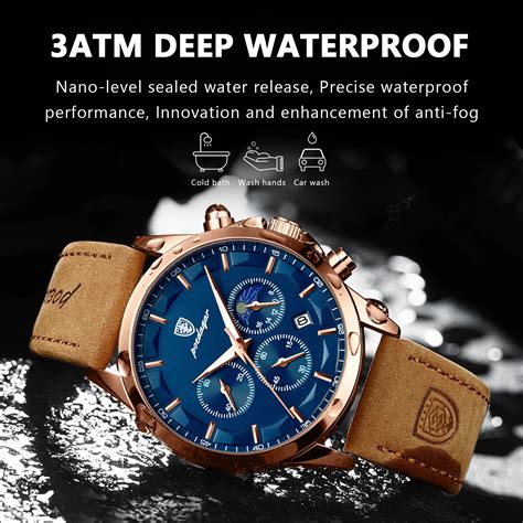 Poedagar Luxury Man Wristwatch Waterproof Luminous Chronograph Watch