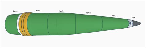 3d File 155mm Xm1113 Extended Range Rocket Assisted Projectile 11 🚀