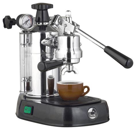 La Pavoni Stradivari ESW 8 Chrome And Wood 8 Cup Lever Espresso Machine