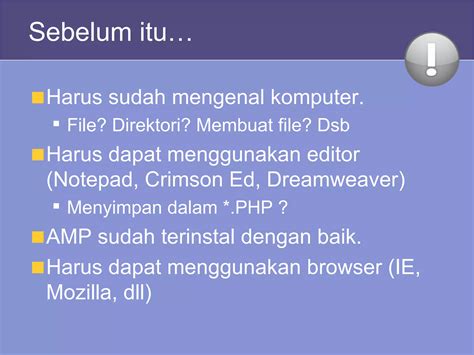 Struktur Dasar Php Ppt