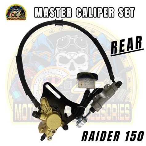 Cs Motorcycle Raider Rear Brake Master Pump Caliper Set Break Assy