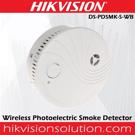 Ax Pro Hikvision Alarm DS PDSMK S WB Wireless Photoelectric Smoke Detector