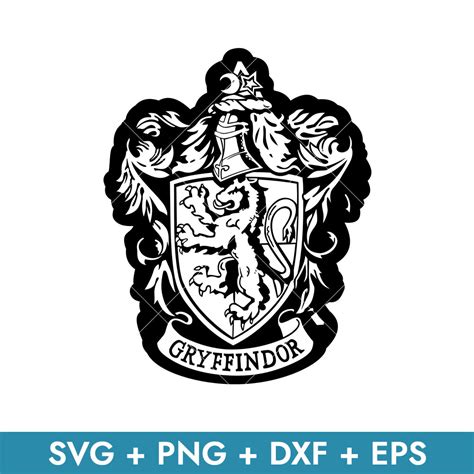 Gryffindor Emblem Outline Svg Harry Potter House Crest Svg Inspire