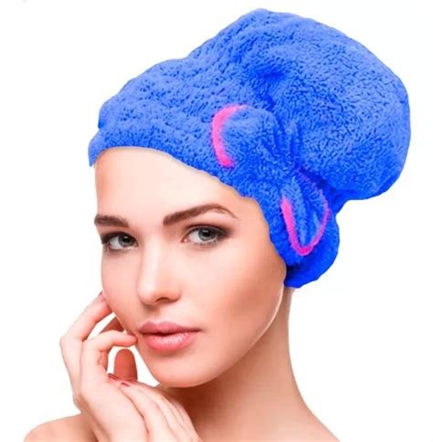 Toalla Para Cabello De Microfibra Gorro De Secado Rapido