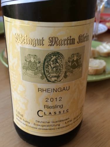 Weingut Martin Klein Riesling Classic Vivino US