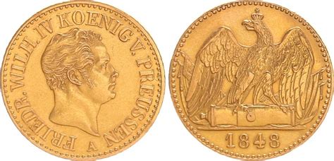 1848 A Preußen doppelter Friedrichs d or Gold 1848 Friedrich Wilhelm IV