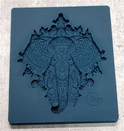 Ornate Elephant Silicone Mold Zuri Designs Zuri Molds Etsy