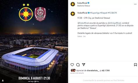 Este Oficial Fcsb Cfr Cluj Se Joac Pe Stadionul Ghencea Ce