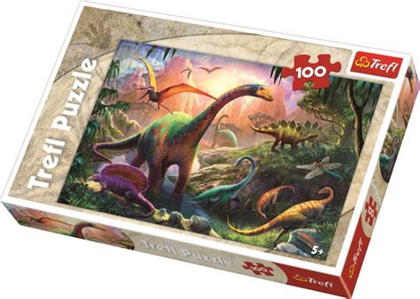 Puzzle 100 elementów Świat dinozaurów Trefl