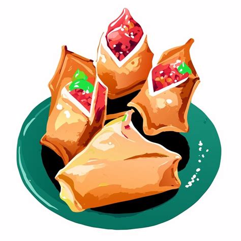 Premium Vector | Hand drawn watercolor samosa delicious food set