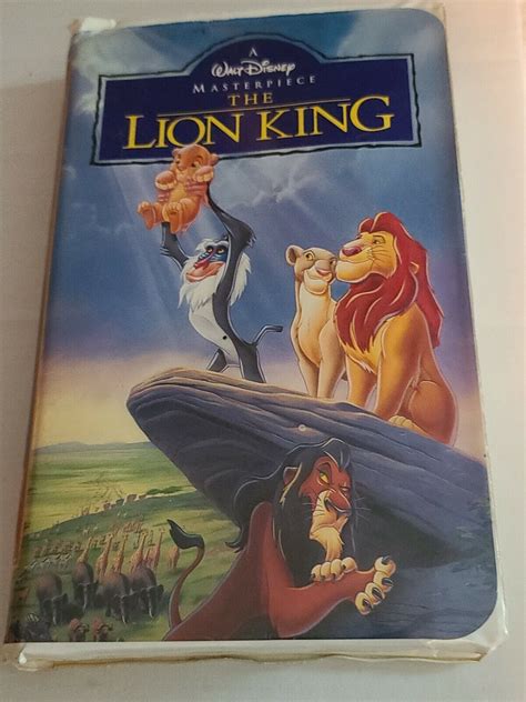 The Lion King Vhs Walt Disney Masterpiece Collection Rare First