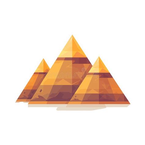 Pyramids Of Giza Isometric Vector Flat Isolated Illustration Stock