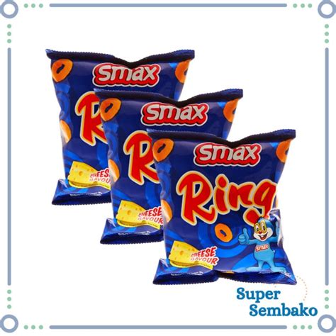 Jual SNACK MAKANAN RINGAN SMAX RING CHESEE RASA KEJU 12gr RENCENG ISI