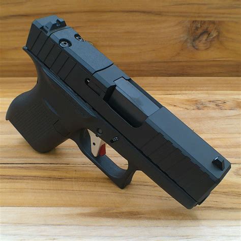 Glock 43 Slide Style 1 Complete With Black Barrel Rmsc Cut Kineti Tech