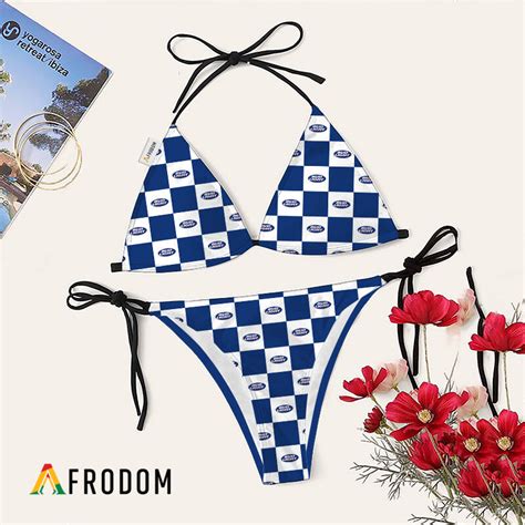 Bud Light Checkerboard Bikini Set Swimsuit Beach Bud Light Bikini