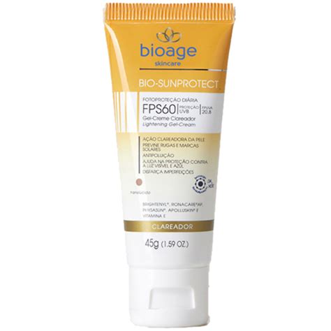 Protetor Solar Clareador Bio SunProtect Gel Creme FPS60 45ml Shopee