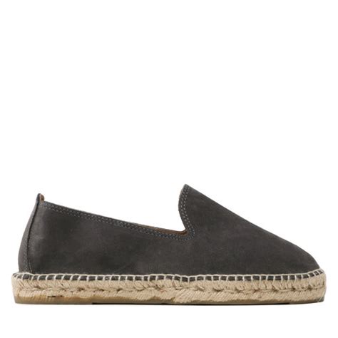 Alpargatas Manebi Suede Flat Espadrilles W C Carbon Grey Zapatos Es