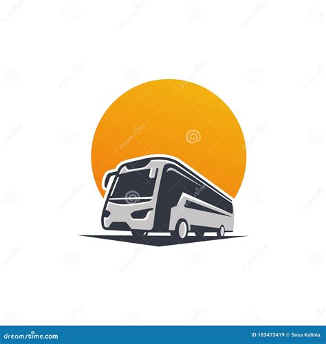 Silueta Del Logotipo De La Ciudad De Los Autobuses Stock De Ilustraci N