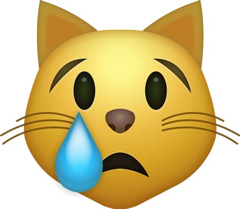 Download Crying Cat Iphone Emoji Icon in JPG and AI | Emoji Island