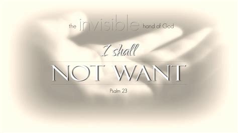 (2)I shall not want - Fellowship Bible Church