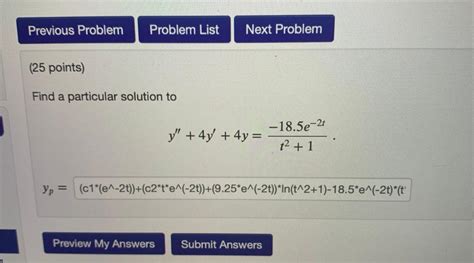 Solved Previous Problem Problem List Next Problem Chegg