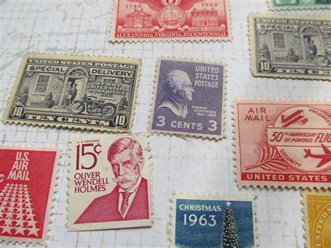 5 Vintage Unused US Postage Stamps Etsy