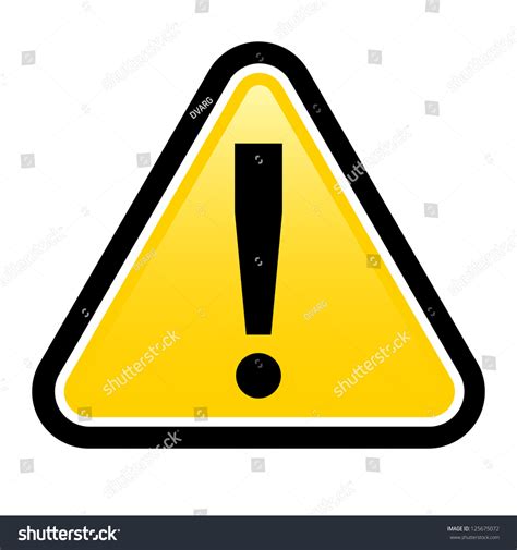 Danger Warning Sign Render Exclamation Mark Royalty Free Stock