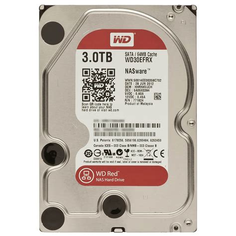 Hdd Wd Nas 35 3tb 5400rpm 64mb Sata3 Red