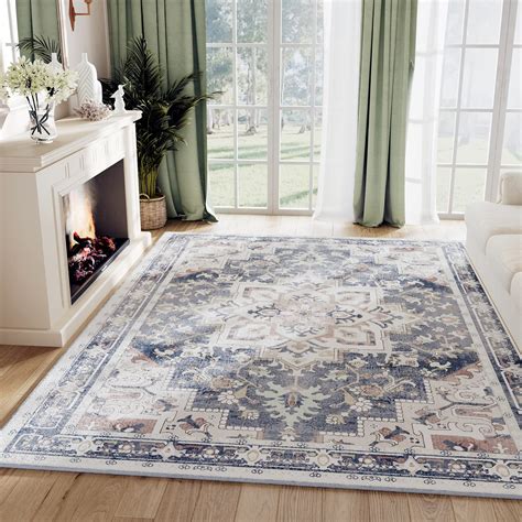 RESARE Commercial Area Rug 8x10 Vintage Area Rugs For Bedroom Decor