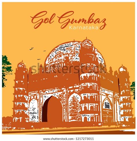 Gol Gumbaz Karnataka India Stock Vector (Royalty Free) 1217273011