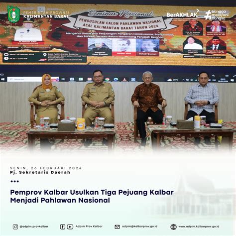 Seminar Calon Pahlawan Nasional Provinsi Kalbar Tahun Siap Kalbar