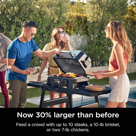 Ninja Woodfire™ Pro Connect Xl 7 In 1 Smart Outdoor Electric Grill Smoker And Bbq With Built In