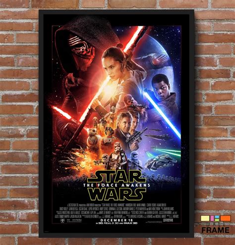 Quadro Pôster Filme Star Wars O Despertar Da Força 60x90 Elo7