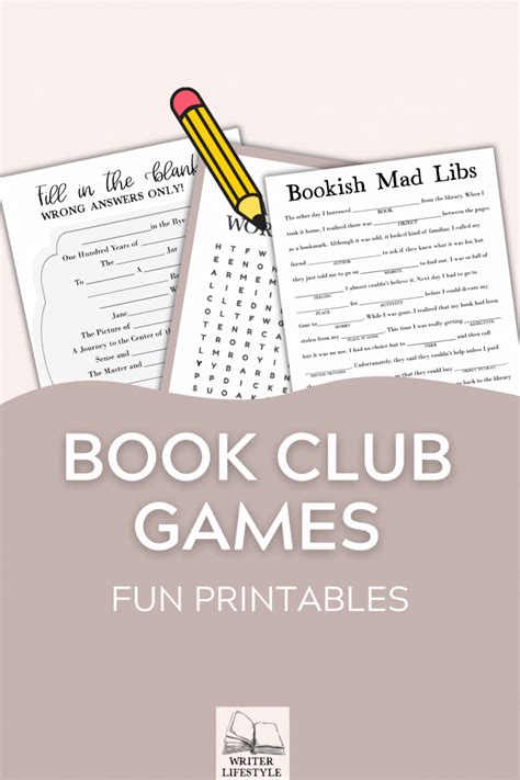 Fun Printable Party Games For Book Clubs In 2024 Book Club Books