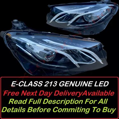 MERCEDES E CLASS W213 2016 2019 GENUINE Left OR Right SIDE HEADLIGHT