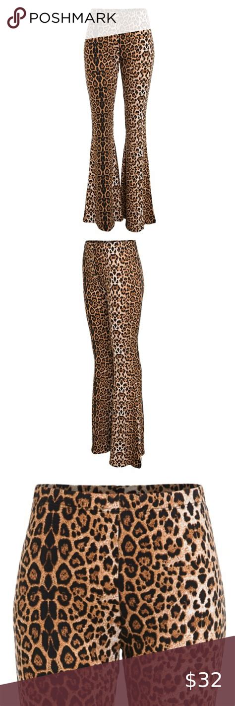 🎁🌴leopard Print Bell Bottom Pants Bell Bottom Pants Clothes Design