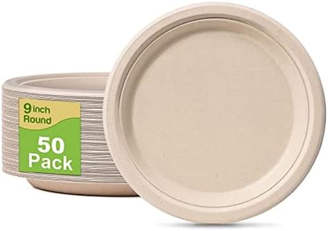 Paper Plates Inch Pack Compostable Plates Eco Friendly