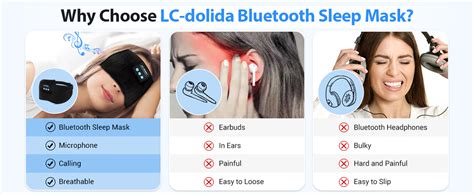 Bluetooth Sleep Mask Headphones Lc Dolida Blackout Bluetooth Eye