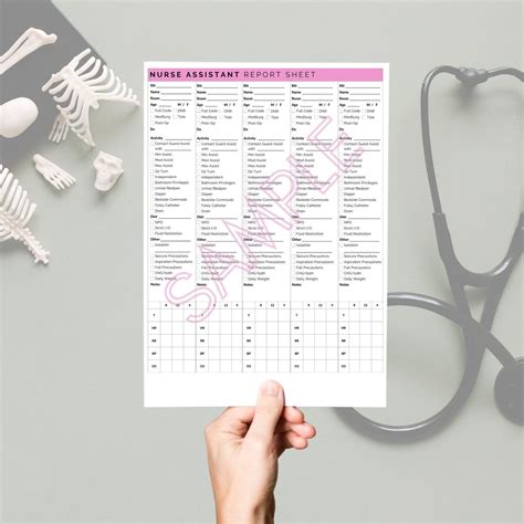 Cna Pca Nurse Assistant Report Sheet Etsy In 2024 Nursing Assistant