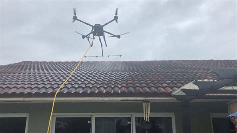 Professional Aerial Spraying Drone Soft Wash Roof Cleaning Lavado