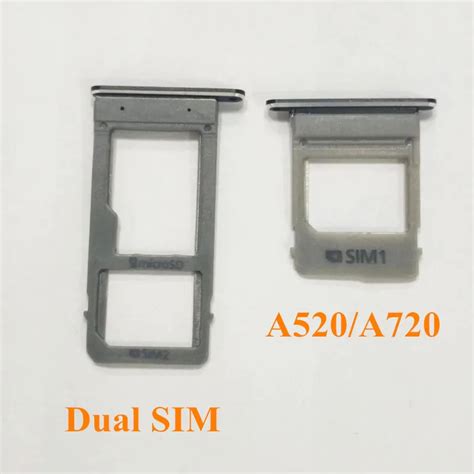 1pcs Single And Dual Sim Card Tray Slot Micro Sd Card Tray Holder Adapter Spare Parts For Samsung