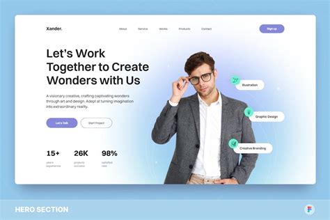 Creative Portfolio Hero Section Ux And Ui Kits Websites Ft Creative